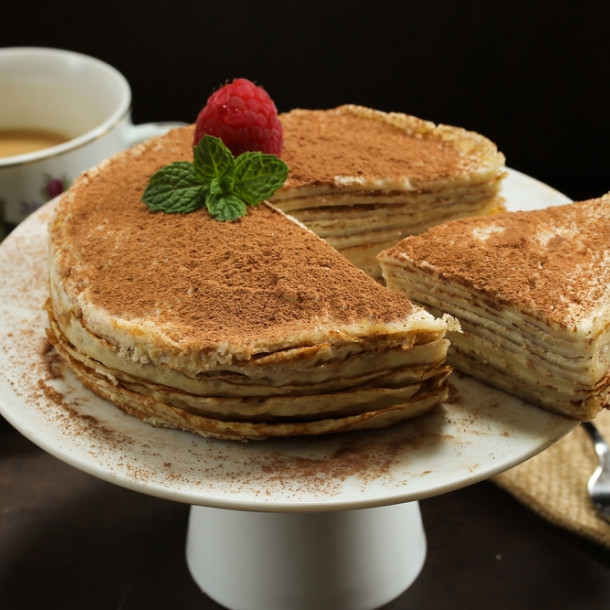 Gâteau de crêpes façon tiramisu