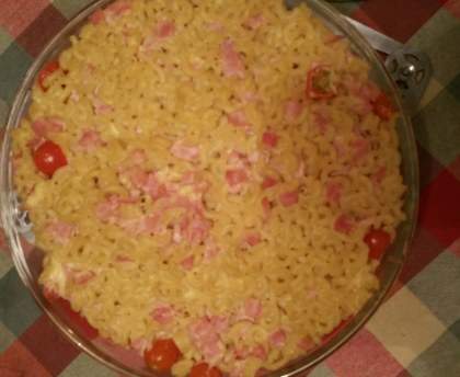 Gâteau de pâtes au jambon