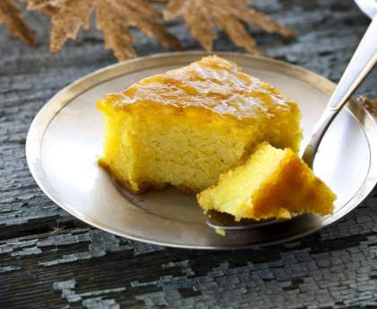Gâteau de semoule aux pommes (végétalien)