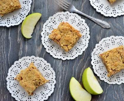 Gâteau façon crumble pomme et cannelle