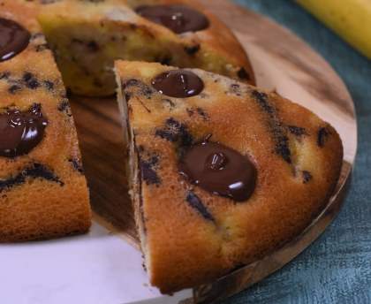 Gâteau fondant banane chocolat