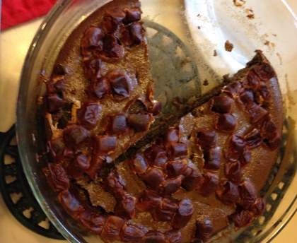 Gâteau gourmand à la pâte à tartiner et aux marshmallows fondants