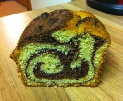 Gâteau marbré simple