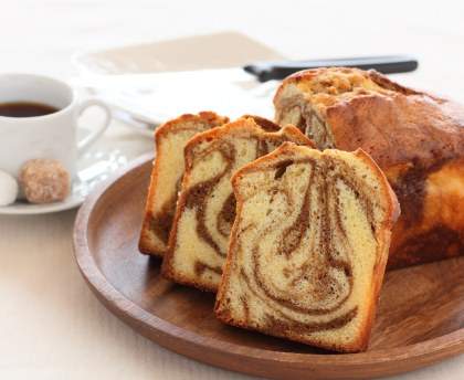Gateau marbré vanille chocolat
