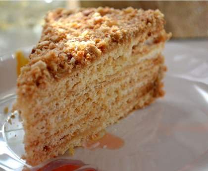 Gâteau millefeuille russe au miel