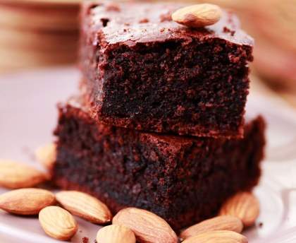 Gâteau moelleux aux amandes et chocolat