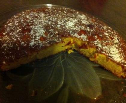 gâteau pomme-amande  (et cassonade)
