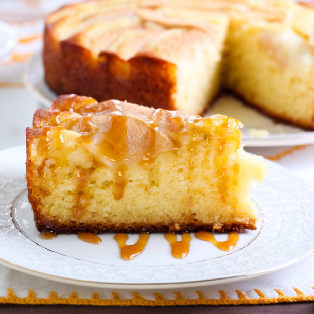Gâteau pomme poire caramélisée