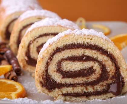Gâteau roulé au Nuttela