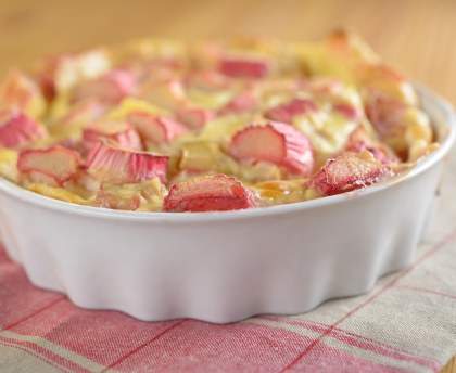 Gâteau soleil à la rhubarbe