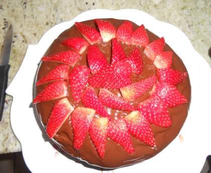 Gateau tout choco et confiture de lait