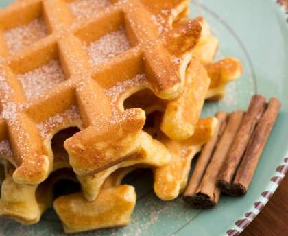 Gaufres à la cannelle à l'ancienne