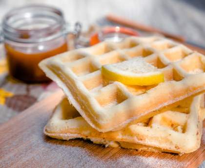 Gaufres au fromage blanc et au citron