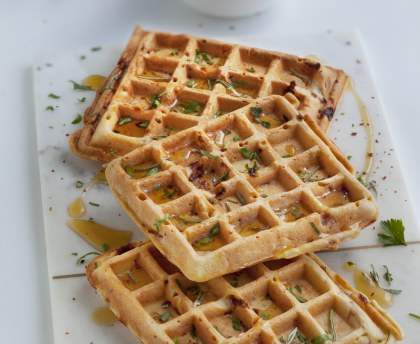 gaufres au jambon