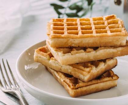 Gaufres au yaourt et à la farine d'épeautre