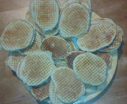 Gaufres fourrées à la cassonade