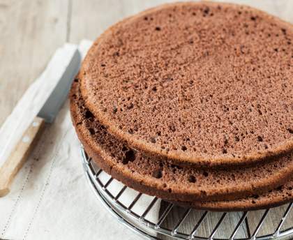 Génoise au chocolat (cacao)