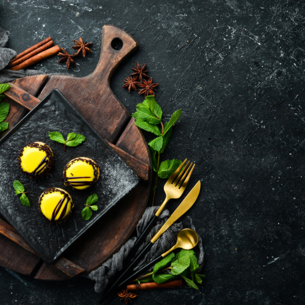 Géométrie de chocolat citronné