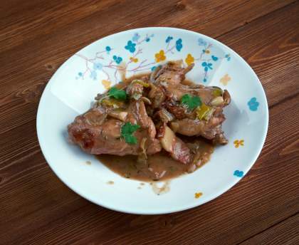 Gibelotte de lapin aux champignons