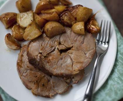 Gigot d'agneau aux pommes boulangères