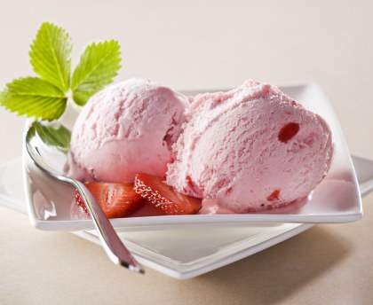Glace à la fraise express