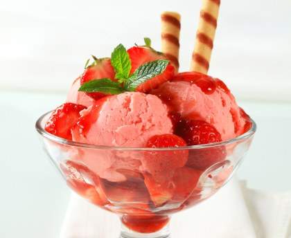 Glace à la fraise
