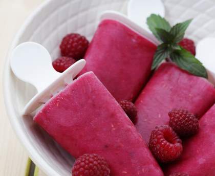 Glace à la framboise