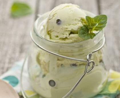 Glace à la menthe