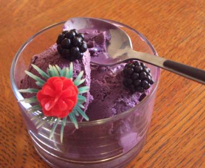 Glace à la mûre sans sorbetière