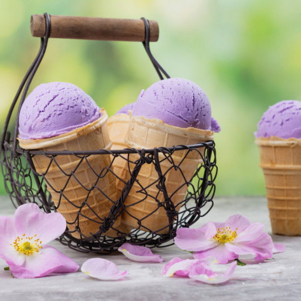 Glace à la violette au Thermomix