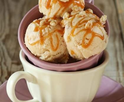 glace au caramel