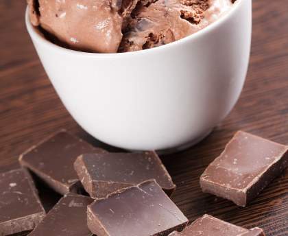 glace au chocolat noir