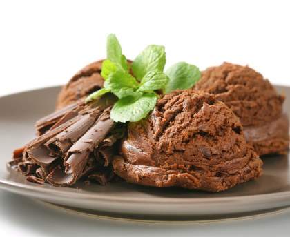 Glace au chocolat sans oeufs