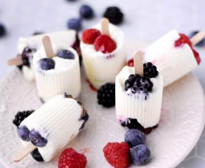 Glace au yaourt et aux fruits