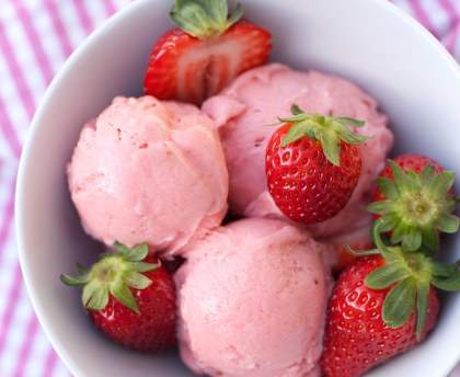 Glace aux fraises