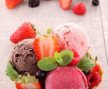 Glace aux fruits