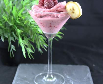 Glace minute bananes - framboises