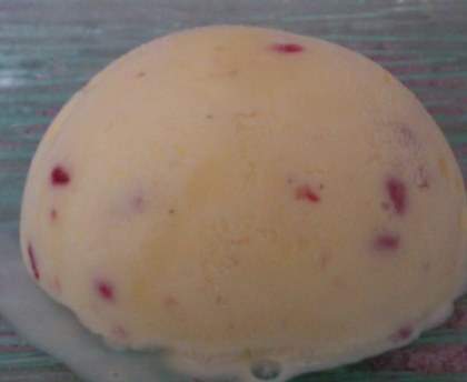 Glace pépites de framboises