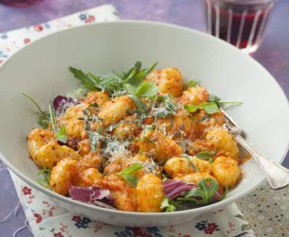 Gnocchi à la crème de poivron
