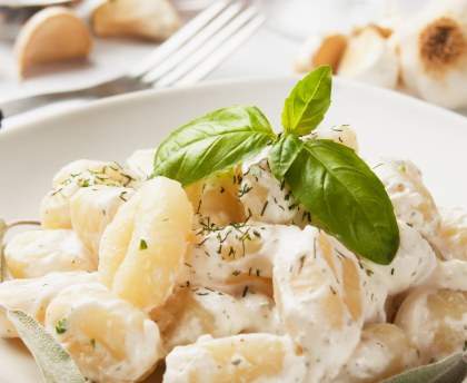Gnocchi à la crème fraîche et citron
