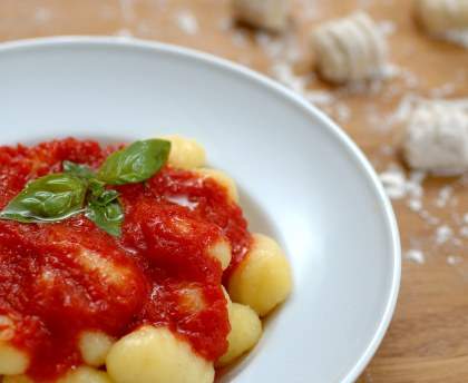 Gnocchi au coulis de tomate au basilic