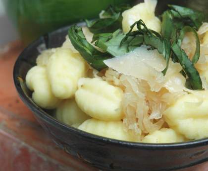 Gnocchi aux échalotes