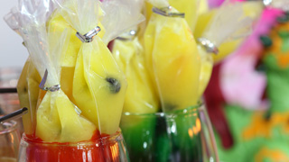 Goûter fête foraine : sucette glacée exotique