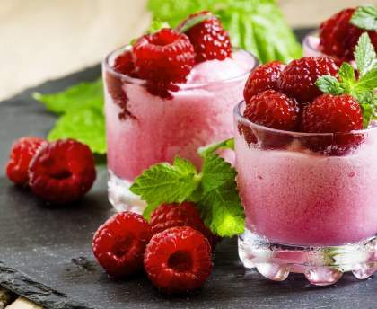 Granité à la framboise