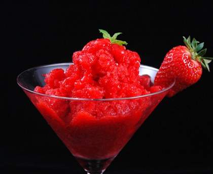 Granité aux fraises
