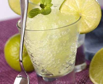 Granité citron-menthe
