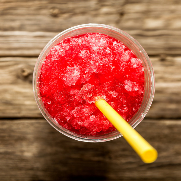 Granité fraise à l'extracteur de jus
