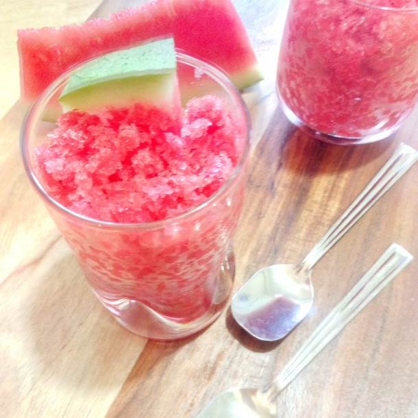 Granité pastèque et fraises