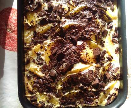 Gratin à l'orange et au chocolat