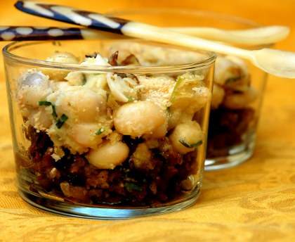 Gratin aux haricots blancs et viande hachée